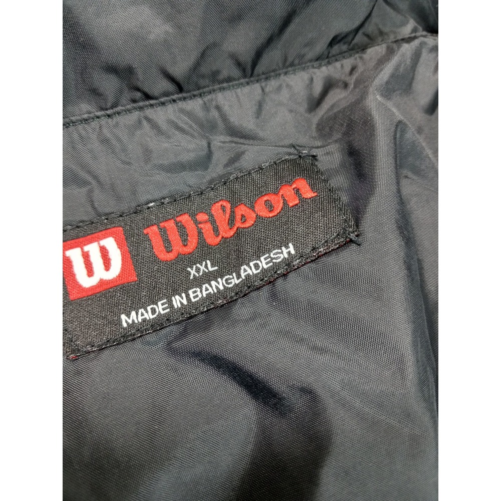 Vintage 90s Wilson Colorblock Windbreaker Jacket Green Black White Mens XL - Picture 3 of 10
